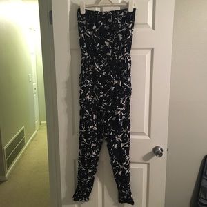 Roxy navy and white jumpsuit